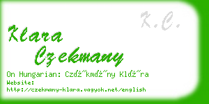 klara czekmany business card